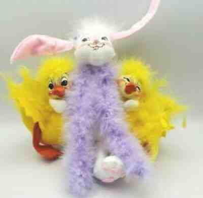 Annalee Doll A Bunch of Bunny Hugs 2006 Easter Plush Rabbit Ducks Original Tags
