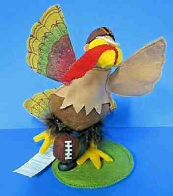 Annalee 10 in Kickoff Turkey Football New Tags Hand Painted Fall Thanksgiving