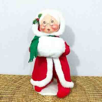 1981 Annalee Mrs Claus With White Muff Large 18.5" Original Annalee Gift Shop