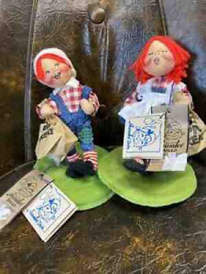 Annalee 7" Raggedy Ann Tater & Andy Trick Or Treat Kid Halloween Dolls NWT