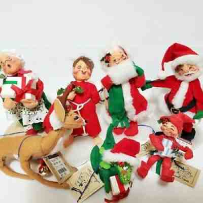 Vintage Annalee Christmas Santa Mrs Claus Deer Elf Dragon Angel Gift 1991 Lot