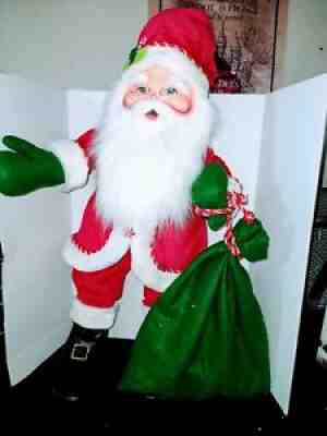 LARGE ANNALEE DOLLS PEPPERMINT 36" SANTA 2007 RARE