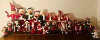 28 Annalee Doll Christmas Elves - Various Sizes - Great Condition