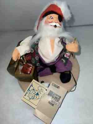 ANNALEE DOLL SANTAS PIRATE TREASURE LARGE 10in RARE VINTAGE CHRISTMAS TAGS 1988