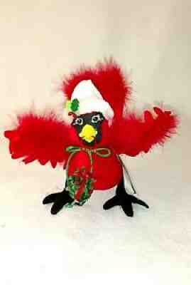 BRAND NEW ANNALEE 8" KISSING CARDINAL WITH MISTLETOE 2007 ORIGINAL HANG TAG