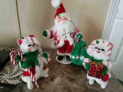 Lot 3 Annalee Christmas Holiday 2 Peppermint Twist Mouse 6", 1 12" Santa