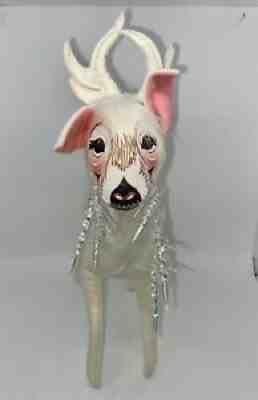 Annalee Doll 10â? Snowy Buck Reindeer with Icicle Rein & Antlers, Made in USA