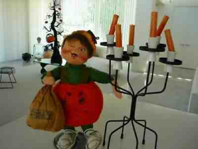 Halloween Annalee Trick or Treater Doll 19" Pumpkin Costume W/Tag USAÂ  MINT COND
