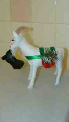 2010 Annalee Adorable Naughty GOAT Doll Red Green White Christmas