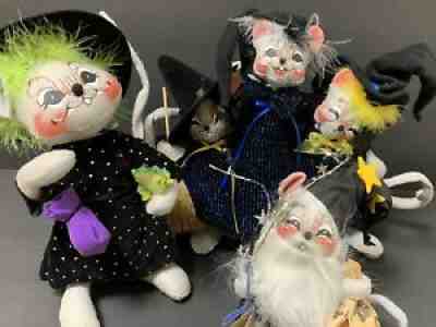 3 Halloween Annalee Mice Mouse 10" Witch Triple Trouble Wizard EUC w/tags