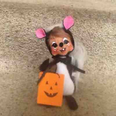 Annalee 2016 Halloween Mouse Skunk 6" Doll In Used Condition With Bag