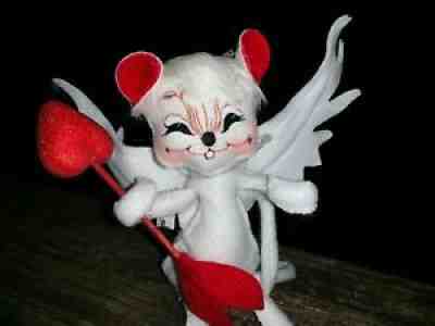 VALENTINES DAY Cupid's Arrow Cupid Angel Heart ANNALEE Mouse Doll 6" â?¬ 2010 â¤ï¸