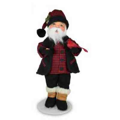 Annalee Christmas Winter Woods Santa Claus With Cardinal 15" New 2021 411121