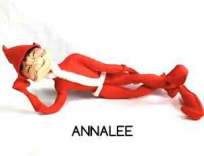 VINTAGE 1981 ANNALEE 30â? RED ELF Christmas Home Decor ~ RARE!