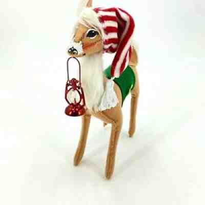HTF Annalee 8" Nightshirt Reindeer with Lantern 2014 - Mint - 450414