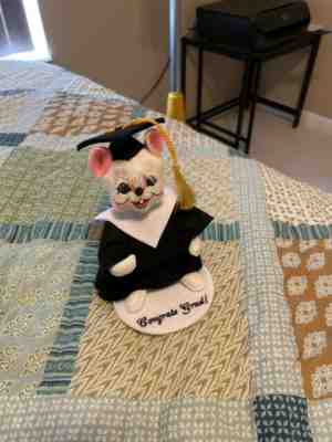 NEW~WT! 2016 Annalee 8" "GRADUATION MOUSE" Figurine #251016 Must See GRAD Gift!