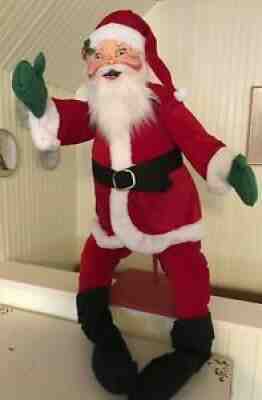 rare vintage Annalee 4â?? Velour Santa 1983 #6420