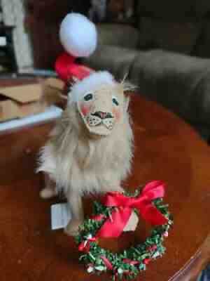 Annalee Christmas Lion With Wreath New with Tag