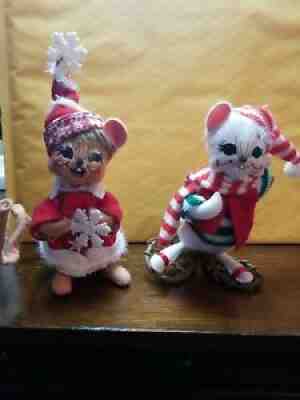 Annalee Christmas Mice Dolls Set of 2