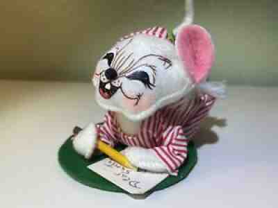 Vintage Annalee Mouse Doll â??Dear Santaâ? Christmas Night Cap & Grown Letter Note