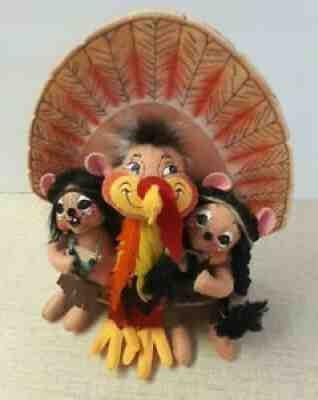 2007 Annalee 11" Let's Talk Turkey & Native American Mice Thanksgiving Plush