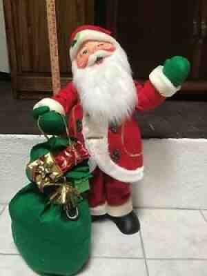 AnnaLee Mobilitee Doll Vintage Christmas Santa W/ Presents 30 IN Large RARE!