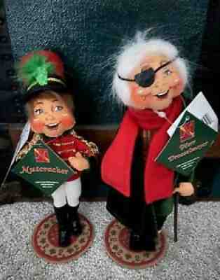 Annalee 9" Nutcracker Collection Prince & Drosselmeyer NEW 2005 Pair