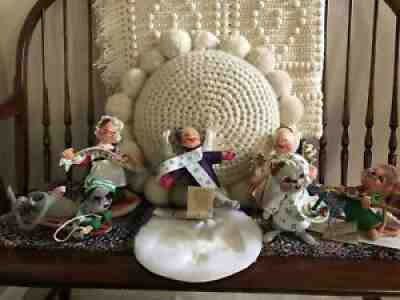 Lot of 6 Vintage Annalee Christmas animals 76-98!