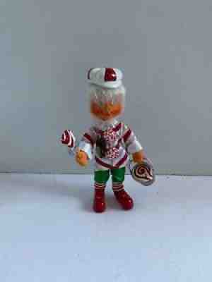 RARE ANNALEE CHRISTMAS THIMBLE DOLL - STRIPES THE CANDY CANE PAINTER ??
