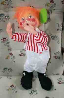 17" Vintage Christmas Lollipop Child Store Display Annalee Dolls Hand Sewn 1971