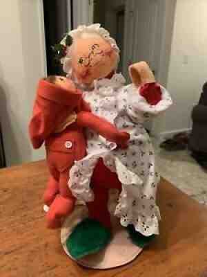 Vintage 1997 Annalee Dolls Christmas Tuckered Mrs. Claus PJ Kid 18 Inch W/ Tags