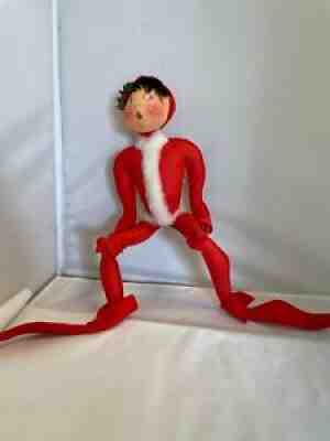 ANNALEE ELF #1954 - LARGE! 22" Vintage Red Christmas Elf - Posable Mobilitee