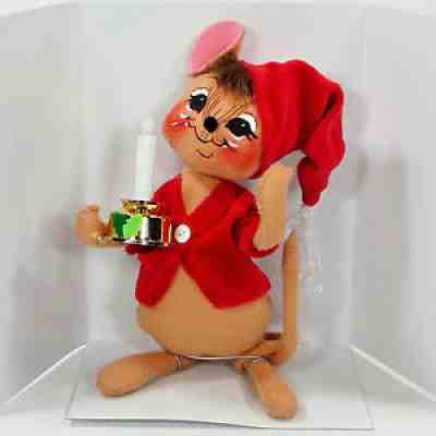 Annalee NIGHTSHIRT MOUSE WITH CANDLE 8" Doll Figurine Christmas Macy's Exclusive