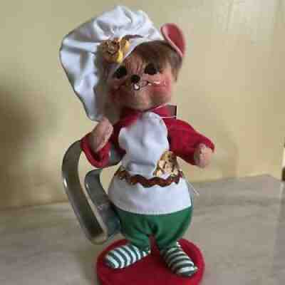 Annalee 2008 Chef Boy Mouse 6" Christmas Poseable Tag Baker Cookie Cutter