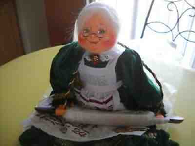 ANNALEE MRS. SANTA COUNTDOWN 32" BRAND NEW 2002 ROLLING PIN AND GINGERBREAD MAN