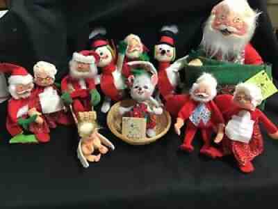 Annalee Dolls, Lot of eleven dolls. 1967-1999