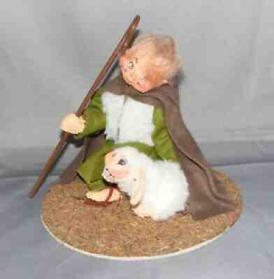 Annalee 1989 10" Nativity Shepherd Boy and Lamb