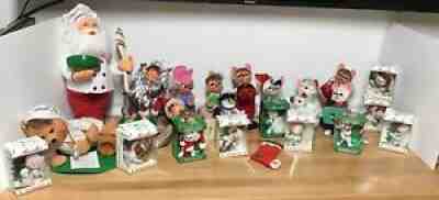 24 ANNALEE CHRISTMAS SANTA MOUSE CAT MONKEY HERSHEY KISS LOT CLEAN IN BOX