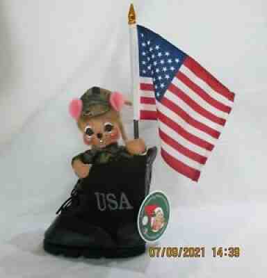 Annalee 6 Military Mouse Assembled in America--SOLD OUT--New w/Tags & Bag
