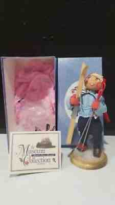 Annalee Doll 1950s Skier Davis Thorndike Museum Collection IOB COA 1558/3500 Vtg