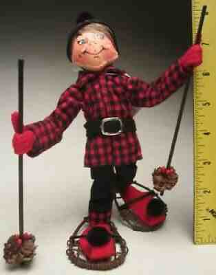 Annalee New 2021 Christmas Mobility Doll 9â? Winter Woods Elf Wearing Snowshoes