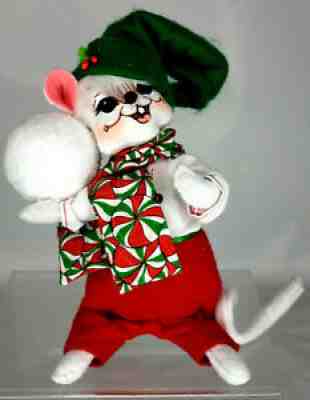 Annalee 6in Jolli Lolli Snowball Mouse Christmas 2010 Posable