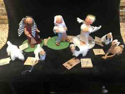 8 piece Annalee doll manger nativity set with tags