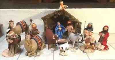 AnnaLee Mobilitee Doll Vintage 14 Piece Nativity Set W/ Stable RARE!