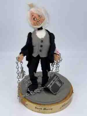 Annalee Doll Dicken's Series Christmas Carol Jacob Marley, stand & plaque # 1873