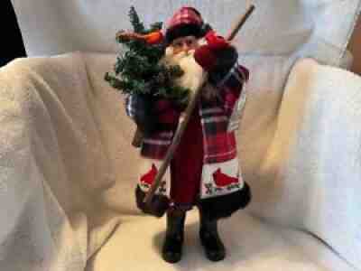 RARE SANTA'S WORKSHOP 16" CARDINAL WOODSMAN SANTA (7800) - NEW WITH TAGS