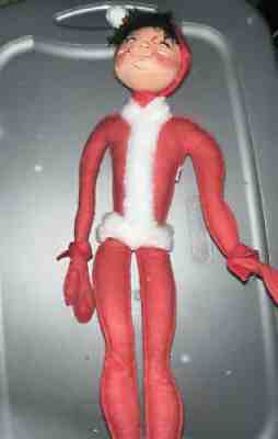ANNALEE ELF #1954 - LARGE! 22" Vintage Red Christmas Elf - Posable Mobilitee 2