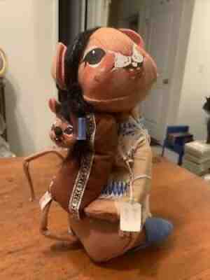 Vintage 1988 Annalee Dolls Native American W/Papoose Baby 12 Inch
