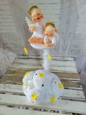 Annalee cherub angel cloud fishing 2002 decor xmas decor 15" tall