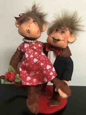 Rare VALENTINES DAY Monkey Fred Astaire Ginger Rogers ANNALEE Dolls 6" â?¬ 2011 â¤ï¸